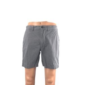 J.Crew Men's Gray Flat Front Mid Rise Casual Chino Khaki Bermuda Shorts Size L